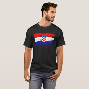 T-shirt Drapeau croate Cadeau Football Fan Sports