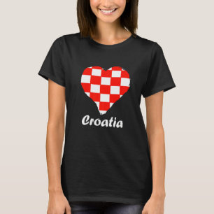 T-shirt Drapeau croate Coeur racine croate Fierté croate