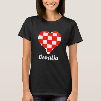 T-shirt Drapeau croate Coeur racine croate Fierté croate