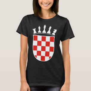 T-shirt Drapeau croate couleurs Joueur d'échecs cadeaux po