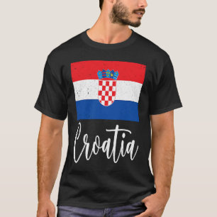 T-shirt Drapeau croate Croatie Patrimoine Racines croates