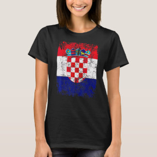 T-shirt Drapeau croate Croatie Vintage Drapeau Croatie Gro