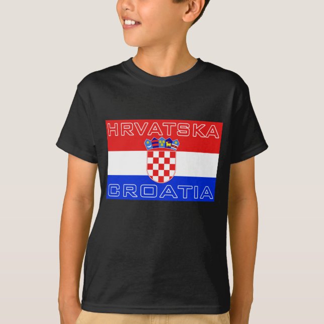 T-shirt Drapeau croate Hrvatska (Devant)