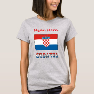 T-shirt Drapeau Croate Personnalisé pour Femmes