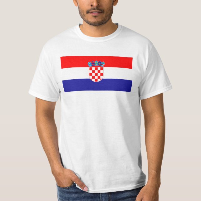 T-shirt Drapeau Croatie (Devant)