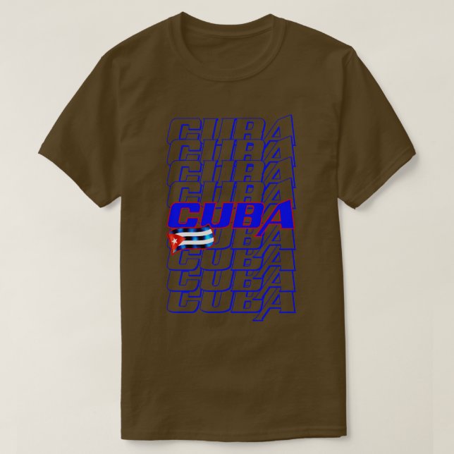 T-shirt Drapeau Cuba 2 (Design devant)
