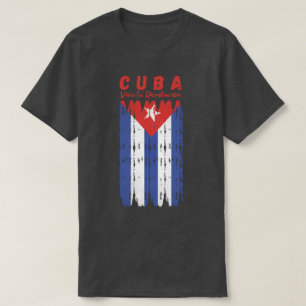 T-shirt Drapeau Cuba Rétro Viva La Révolution