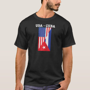 T-shirt Drapeau Cubain Américain Cuba Libre Avec Drapeau A