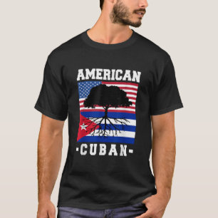 T-shirt Drapeau cubain-américain Cuba Usa America Roots Cu