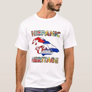 T-shirt Drapeau cubain Mois du patrimoine hispanique Cuba