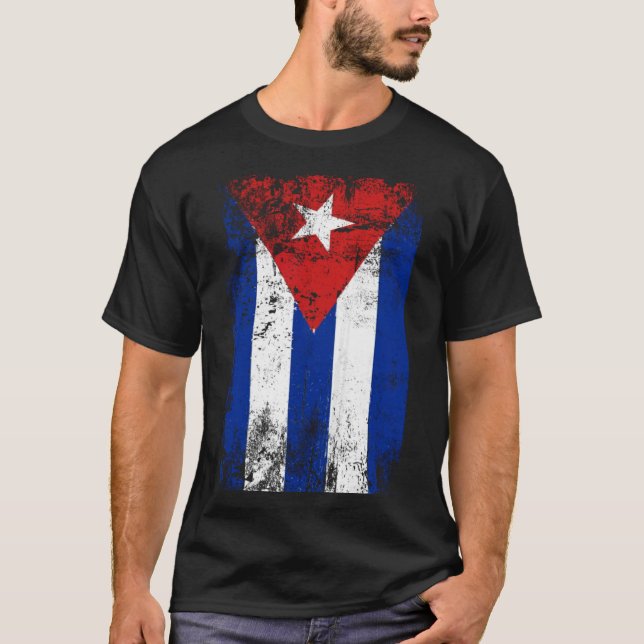 T-shirt Drapeau cubain Révolution cubaine Fierté cubaine V (Devant)
