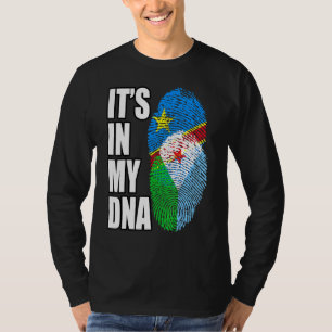 T-shirt Drapeau D'ADN Démocratique Congolais Et Djibouti H