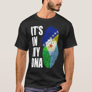 T-shirt Drapeau D'ADN Mélangé De Bosnie Et Djibouti