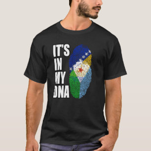 T-shirt Drapeau D'ADN Mélangé De Bosnie Et Djibouti