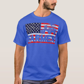 T-shirt Drapeau d'agriculture patriotique américain