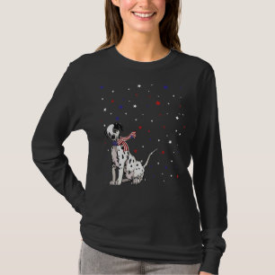 T-shirt Drapeau Dalmatien Américain Écharpe Patriotique 4 