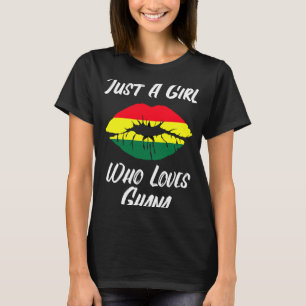 T-shirt Drapeau d'amour des lèvres Ghana