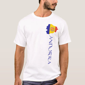T-shirt Drapeau d'Andorre Carte