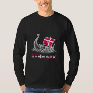 T-shirt Drapeau Danemark Fierté Viking Danois Valhalla Dan