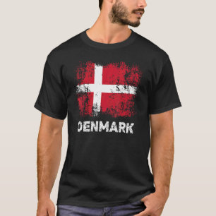 T-shirt Drapeau danois vintage Drapeau patriotique Danemar