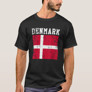 T-shirt Drapeau danois Vintage rétro