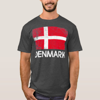 T-shirt Drapeau    DanoisVintage Fabriqué Au Danemark Don