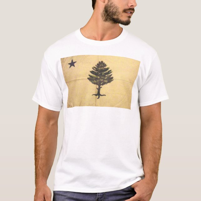 T-SHIRT DRAPEAU D'ARBRE DE PINS. APPELEZ AU DRAPEAU DU CIE (Devant)