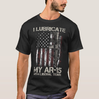 T-shirt Drapeau D'Arme Je Lubrifie Mon Ar-15 Avec Des Larm