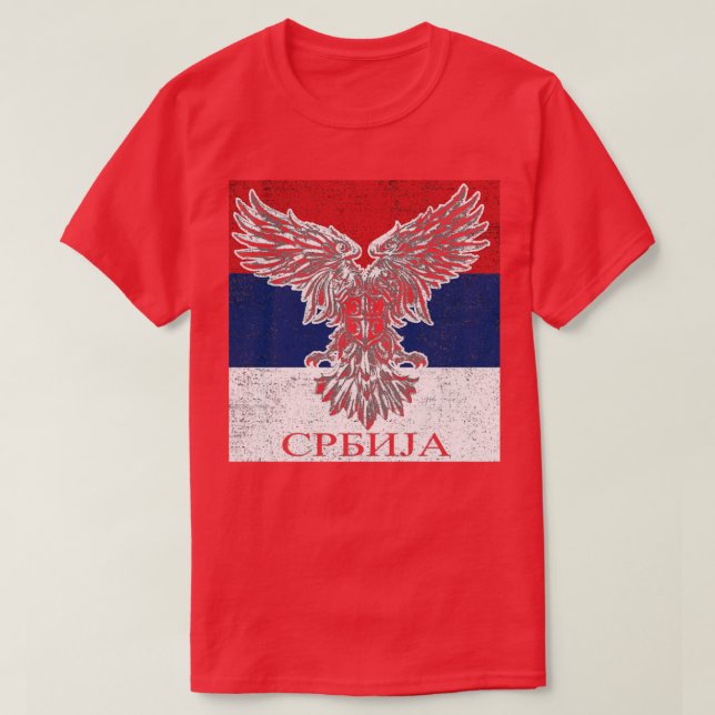T-shirt Drapeau d'armoiries serbe (Design devant)