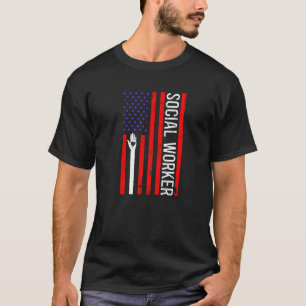 T-shirt Drapeau d'assistant social Mois du travail social