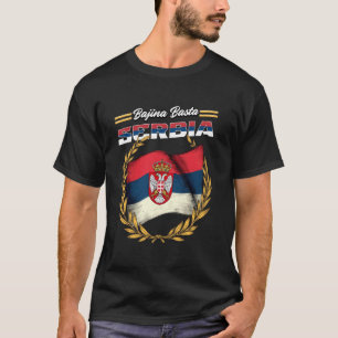 T-shirt Drapeau de Bajina Basta Serbie Souvenir Srbija