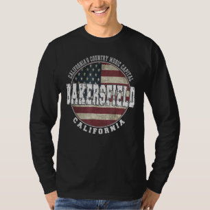 T-shirt Drapeau de Bakersfield Californie Amérique Vintage