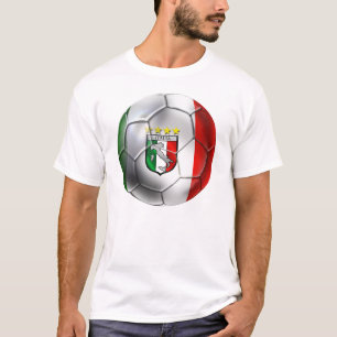 T-shirt Drapeau de ballon de football de l'Italie Forza