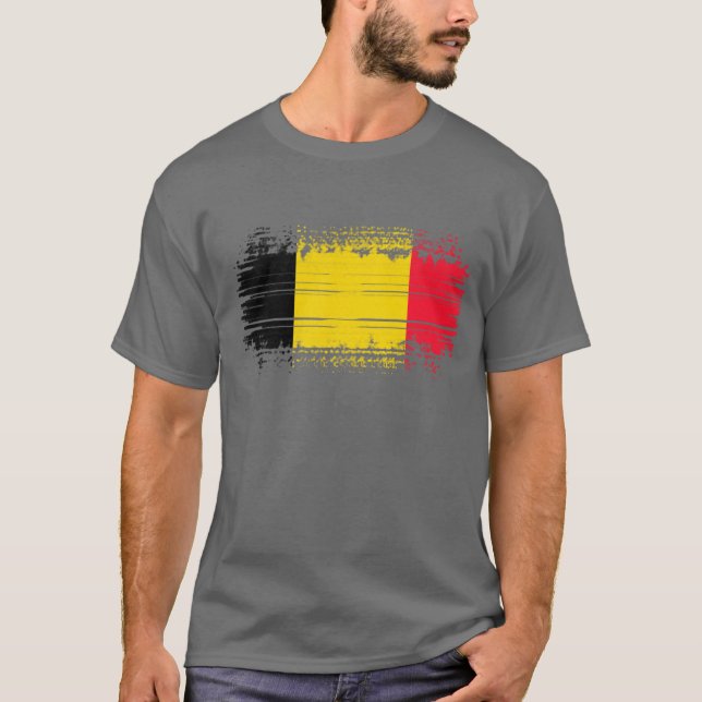 T-shirt Drapeau de Belgique (Devant)