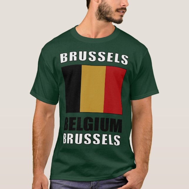 T-shirt Drapeau de Belgique (Devant)