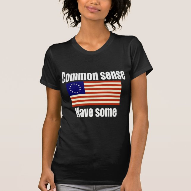 T-shirt Drapeau de Betsy Ross de bon sens (Devant)