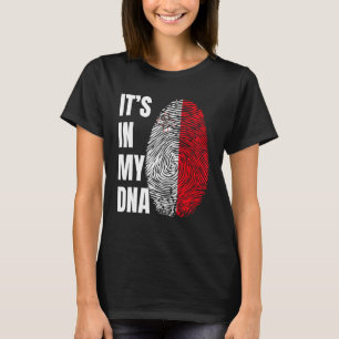 T-shirt Drapeau de biométrie ADN d'empreintes digitales Ma