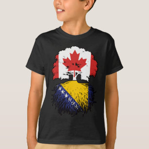 T-shirt Drapeau de Bosnia Bosnian Canadian Canada