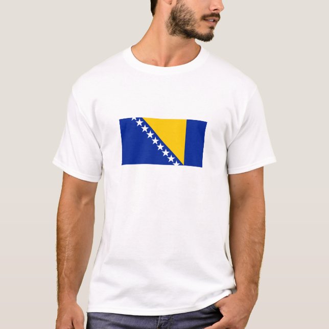 T-shirt Drapeau de Bosnie-Herzégovine patriotique (Devant)