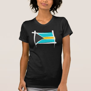 T-shirt Drapeau de brosse des Bahamas