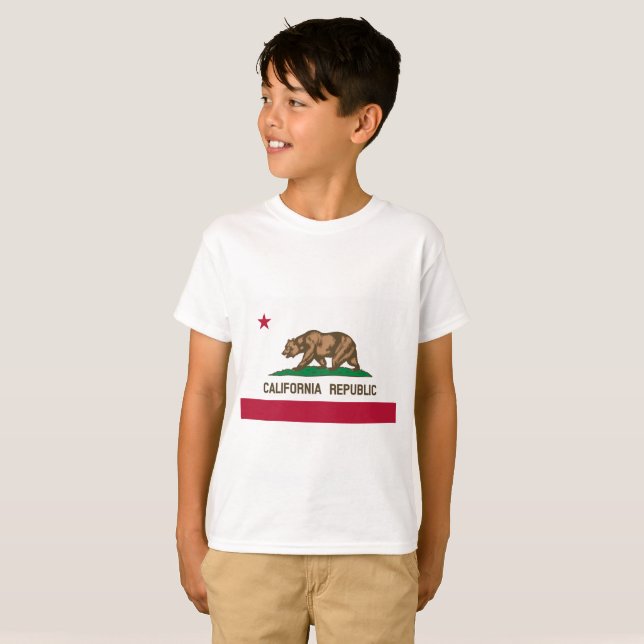 T-SHIRT DRAPEAU DE CALIFORNIE (Devant entier)