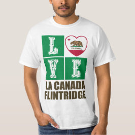 T-shirt Drapeau de Californie Coeur La Canada Flintridge