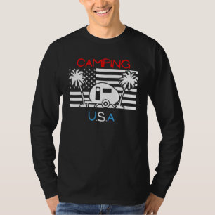 T-shirt Drapeau de camping Usa patriotique Rv 4 juillet ro