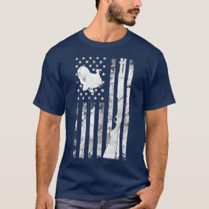 T-shirt Drapeau De Chasse À La Turquie Pour Les Chasseurs