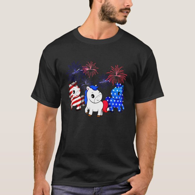 T-shirt Drapeau de cheval Couleurs de cheval Drapeau améri (Devant)
