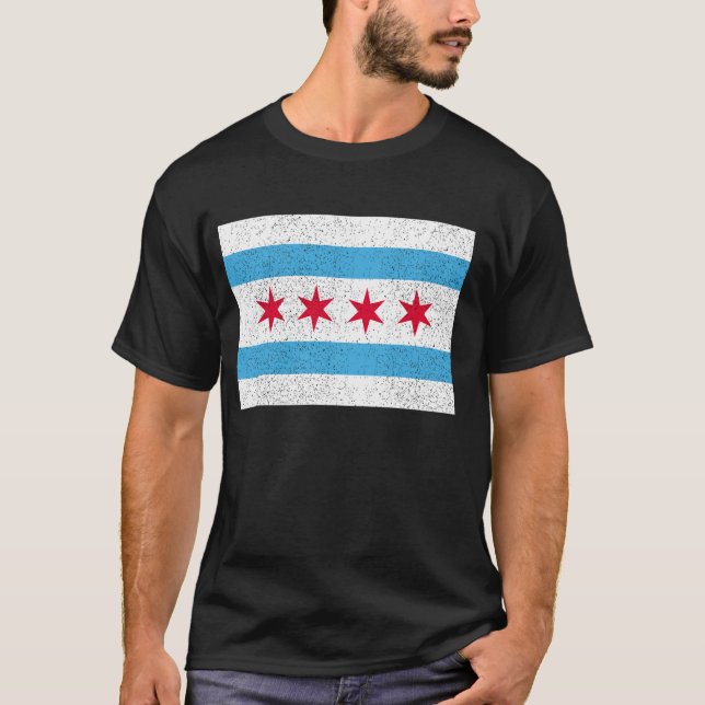 T-shirt Drapeau de Chicago (Devant)