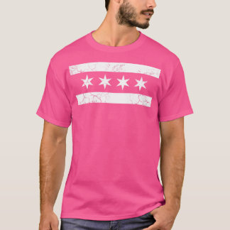 T-shirt Drapeau de Chicago blanc alternatif