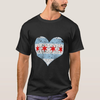 T-shirt Drapeau de Chicago qu'il a flanqué