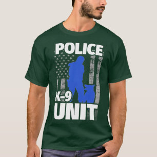 T-shirt Drapeau de chien de police et d'officier K9 fémini