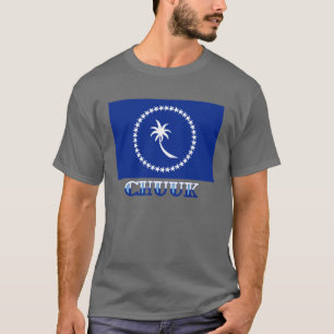 T-shirt Drapeau de Chuuk, avec le nom